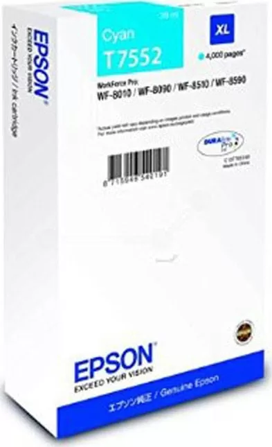 Epson T7552XL Μελάνι Εκτυπωτή InkJet Κυανό (C13T755240) 3 Epson T7552XL Μελάνι Εκτυπωτή InkJet Κυανό (C13T755240)