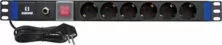 ΠΟΛΥΠΡΙΖΟ RACK ΑΣΦΑΛΕΙΑΣ 19" 1U 6 ΘΕΣΕΩΝ ΜΕ ΔΙΑΚΟΠΤΗ & ΠΡΟΣΤΑΣΙΑ ΥΠΕΡΤΑΣΗΣ 4000W 16A SAFEWELL