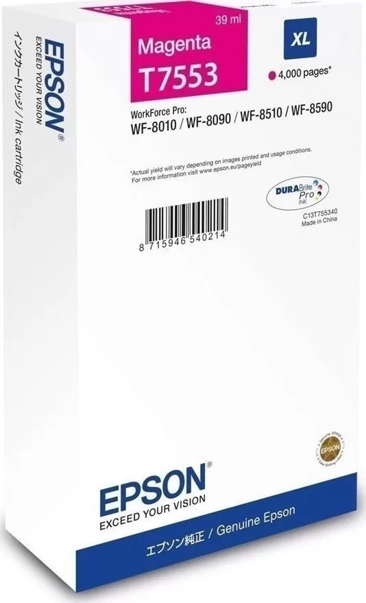 Epson T7553XL Μελάνι Εκτυπωτή InkJet Ματζέντα (C13T755340) 3 Epson T7553XL Μελάνι Εκτυπωτή InkJet Ματζέντα (C13T755340)