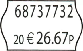 1000 Αυτοκόλλητες Ετικέτες σε Ρολό για Ετικετογράφο 26x16mm 2