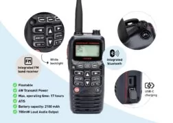 Standard Horizon HX320E VHF Marine Πομποδέκτης Floating 8
