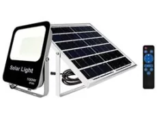 ΠΡΟΒΟΛΕΑΣ LED 100W 3.2V/20Ah 6500K DAY LIGHT ΜΕ SOLAR PANEL ΚΑΙ REMOTE CONTROL B43100 RLX 2