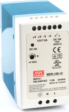 Mean Well Τροφοδοτικό Ράγας MDR100-12 με Έξοδο 12V και Ισχύ 100W 7.5A