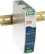 Mean Well Τροφοδοτικό Ράγας SDR75-12 με Έξοδο 12V και Ισχύ 75W 6.3A 2