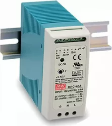Mean Well Τροφοδοτικό Ράγας UPS DRC-40B με Έξοδο 27.6V και Ισχύ 40W 1.45A