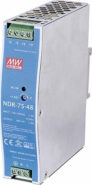 Mean Well Τροφοδοτικό Ράγας NDR75-48 με Έξοδο 48V και Ισχύ 75W 1.6A 1