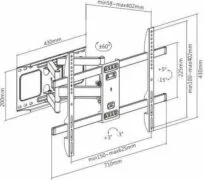 ΒΑΣΗ TV 37-80" ΔΙΠΛΗ ΣΠΑΣΤΗ ΠΕΡΙΣΤΡΕΦΟΜΕΝΗ 60° LPA69-466 LLC 7 ΒΑΣΗ TV 37-80" ΔΙΠΛΗ ΣΠΑΣΤΗ ΠΕΡΙΣΤΡΕΦΟΜΕΝΗ 60° LPA69-466 LLC 2