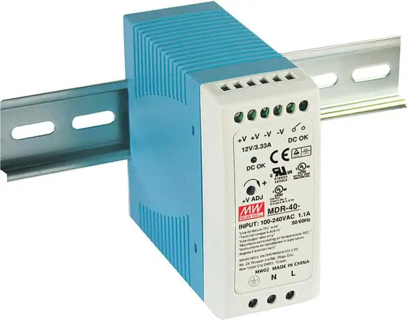 Mean Well Τροφοδοτικό Ράγας MDR40-12 με Έξοδο 12V και Ισχύ 40W 3.33A - Image 2