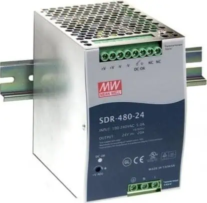 Mean Well Τροφοδοτικό Ράγας SDR480-24 με Έξοδο 24V και Ισχύ 480W 20A 4 Mean Well Τροφοδοτικό Ράγας SDR480-24 με Έξοδο 24V και Ισχύ 480W 20A - Image 2