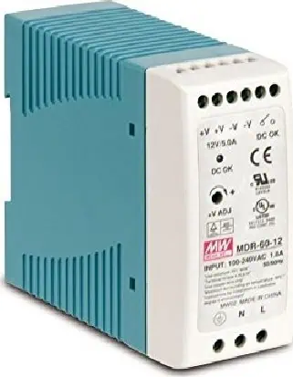 Mean Well Τροφοδοτικό Ράγας MDR60-12 με Έξοδο 12V και Ισχύ 60W 5A - Image 2