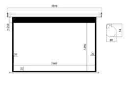 MTS-120/16:9 Ηλεκτρικό πανί οθόνη βιντεοπροβολέα (270x150cm) 2