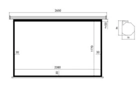 MTS-120/4:3 Ηλεκτρική οθόνη βιντεοπροβολέα (240x180cm) 2