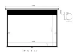 MNS-84/16:9 Χειροκίνητη οθόνη βιντεοπροβολέα (190x100cm) 2