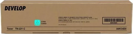 Develop TN-221C Toner Laser Εκτυπωτή Κυανό 21000 Σελίδων (A8K34D0) 1