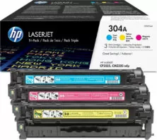 HP 304A Multipack Toner Laser Εκτυπωτή Κυανό/Κίτρινο/Ματζέντα 3τμχ (CF372AM)