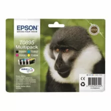Epson T0895 Πακέτο 4 Μελανιών Εκτυπωτή InkJet Μαύρο / Πολλαπλό (Color) (C13T08954020)
