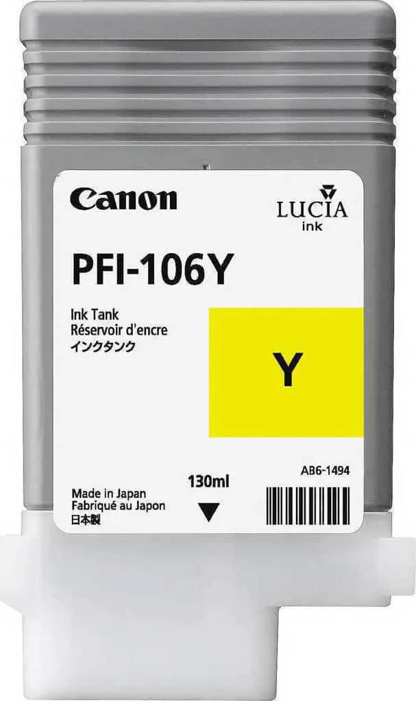 Canon PFI-106 Μελάνι Εκτυπωτή InkJet Κίτρινο (6624B001) 3 Canon PFI-106 Μελάνι Εκτυπωτή InkJet Κίτρινο (6624B001)