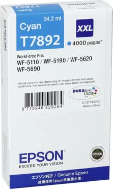 Epson T7892XXL Μελάνι Εκτυπωτή InkJet Κυανό (C13T789240)