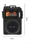 Hanrongda HRD-700 Φορητό Ραδιόφωνο Επαναφορτιζόμενο με Bluetooth Μαύρο 7