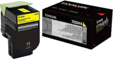 Lexmark 700H4 Toner Laser Εκτυπωτή Κίτρινο High Yield 3000 Σελίδων (70C0H40)