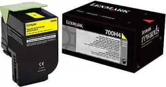 Lexmark 700H4 Toner Laser Εκτυπωτή Κίτρινο High Yield 3000 Σελίδων (70C0H40) 1
