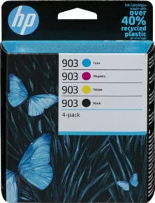 HP 903 Πακέτο 4 Μελανιών Εκτυπωτή InkJet Κίτρινο / Κυανό / Ματζέντα / Μαύρο (6ZC73AE)
