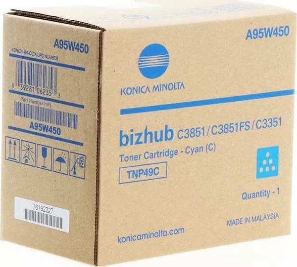 Konica Minolta TNP-49C Toner Κυανό 12000 Σελίδων (A95W450) 3 Konica Minolta TNP-49C Toner Κυανό 12000 Σελίδων (A95W450)