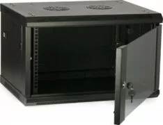 Safewell 18U Π60/Β50/Υ90.5 Επιτοίχια Καμπίνα Rack 18U Ασυναρμολόγητη 60x50x90.5cm Μαύρο SMC6518 1
