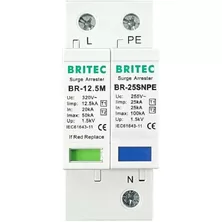 ΑΝΤΙΚΕΡΑΥΝΙΚΑ ΡΑΓΑΣ T1+T2 1P+N 50kA/70kA 320VAC BR-12.5M-320-1+1 BRITEC