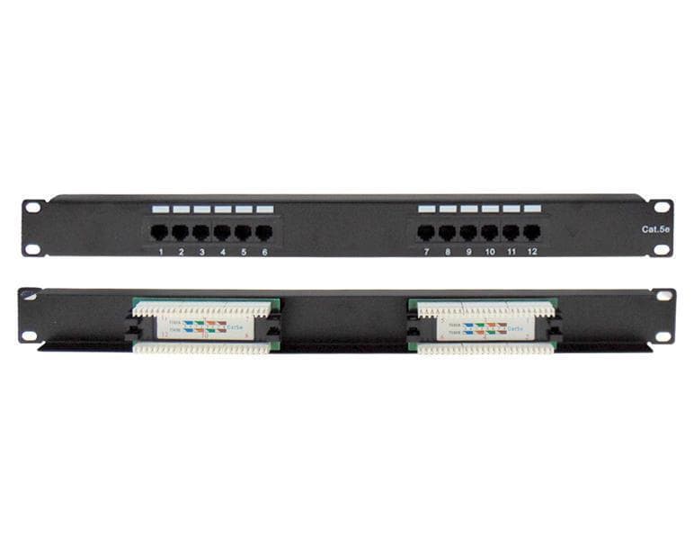 Panel Patch Panel για Rack 1U 19" 12 Θυρών cat5e