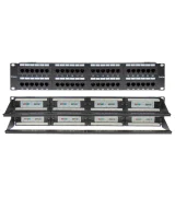PATCH PANEL CAT5e UTP 48P 19" 2U ΜΕ ΟΔΗΓΟ ΚΑΛΩΔΙΩΝ SAFEWELL 04.024.0069