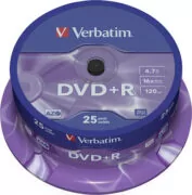 Verbatim Εγγράψιμα DVD+R 16x 4.7GB Cake Box 25τμχ 1