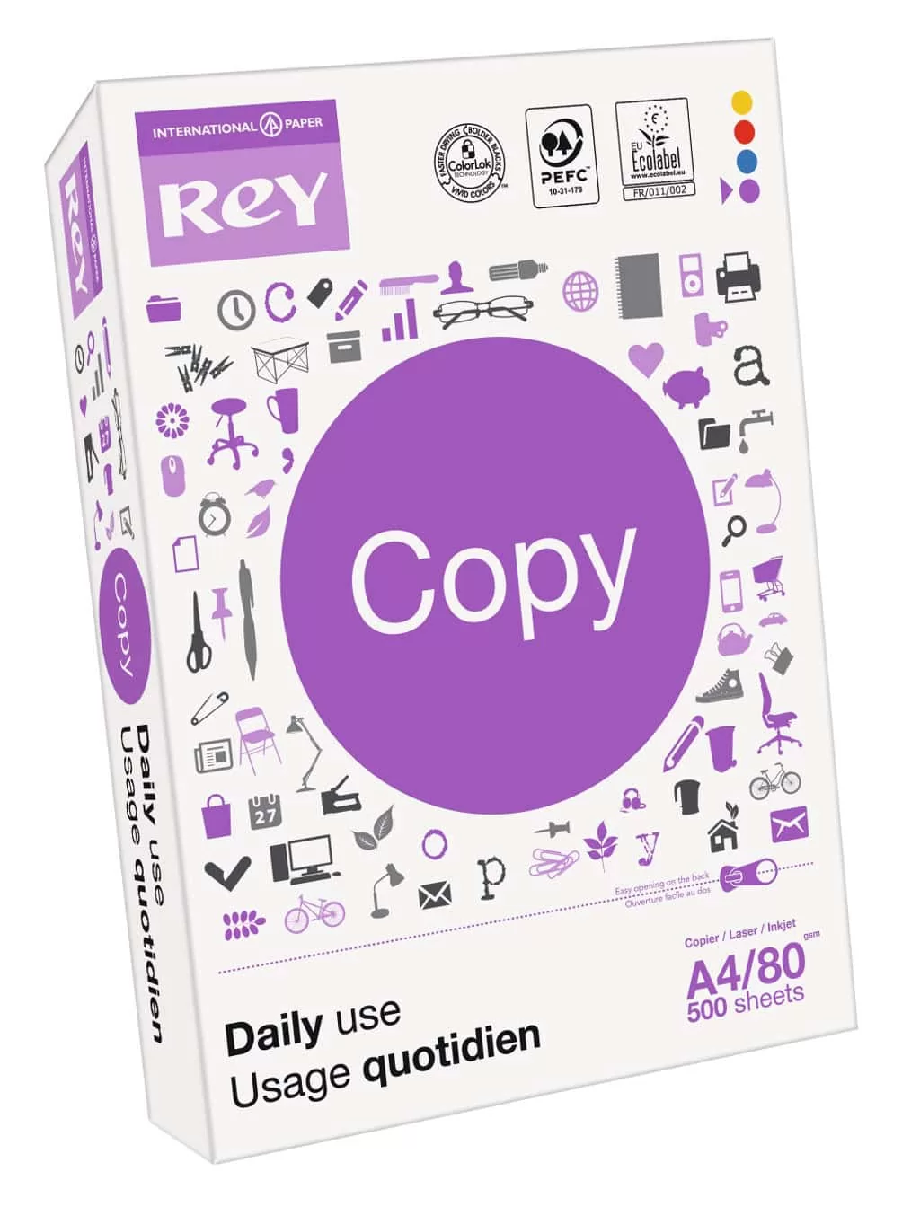Rey Copy Χαρτί Εκτύπωσης A4 80gr/m² 5x500 φύλλα 4 Rey Copy Χαρτί Εκτύπωσης A4 80gr/m² 5x500 φύλλα - Image 2