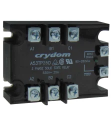 RELAY SOLID STATE PANEL 3Φ 25A 90-280VAC INPUT A53TP25D CRYDOM