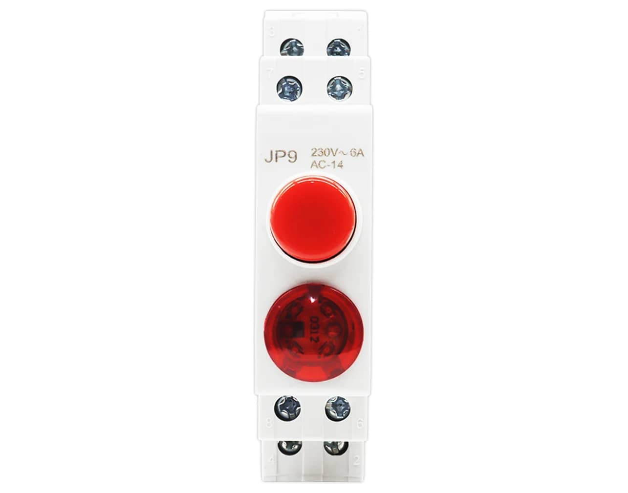 ΜΠΟΥΤΟΝ ΡΑΓΑΣ 2NO+2NC ΜΕ ΛΥΧΝΙΑ 230VAC ΚΟΚΚΙΝΗ JP9 KZE (6 TEMAX)