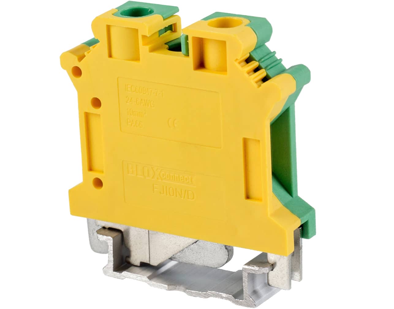 ΚΛΕΜΑ ΡΑΓΑΣ 10mm² ΓΕΙΩΣΗΣ ΠΡΑΣΙΝΟ/ΚΙΤΡΙΝΟ FJ10N/D BLOX CONNECT 10 TEMAXIA