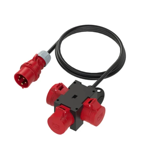 ADAPTOR ΒΙΟΜΗΧΑΝΙΚΟ ΑΡΣΕΝΙΚΟ 5P 16A ΜΕ ΚΑΛΩΔΙΟ ΣΕ 3 ΘΗΛΥΚΑ 5P 16A IP44 9430718 PCE