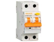 RELAY ΔΙΑΦΥΓΗΣ ΜΕ ΑΣΦΑΛΕΙΑ 1P+N C 20A 30mA 6kA TYPE AC EPBR-63M MAXGE  2 TEMAX
