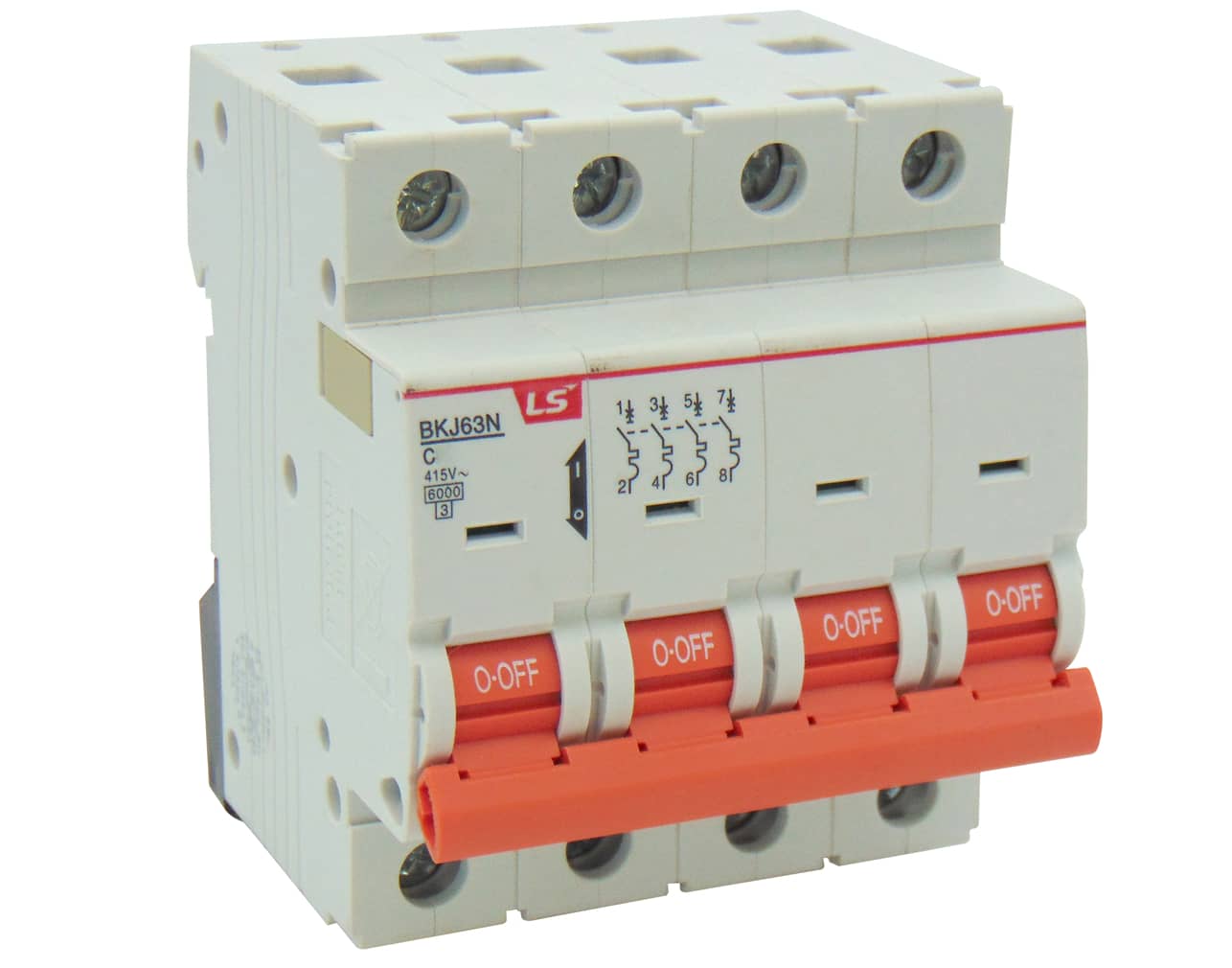 ΑΣΦΑΛΕΙΑ ΡΑΓΑΣ 4P C 20A 6kA 415VAC BKJ63N LG