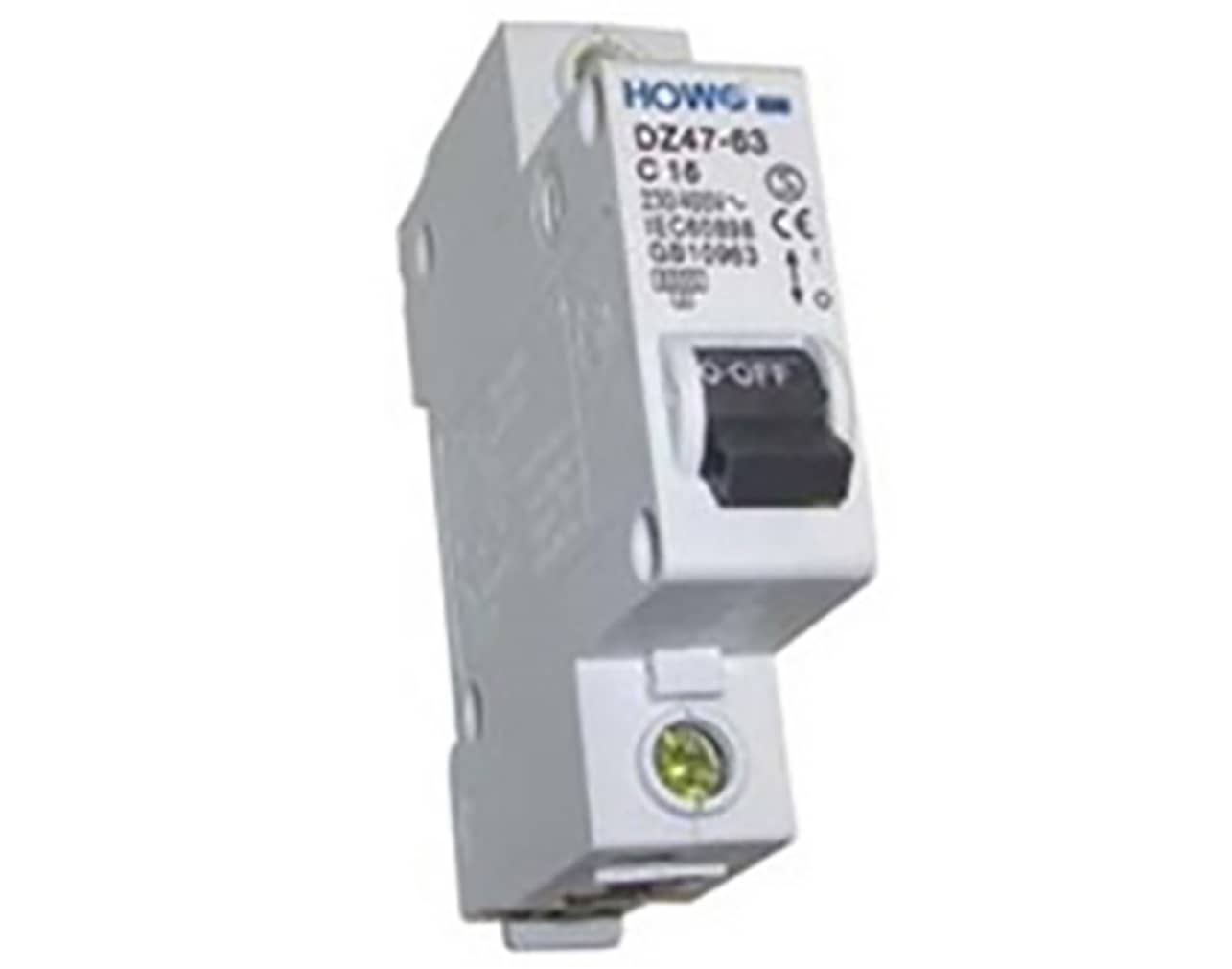 ΑΣΦΑΛΕΙΑ ΡΑΓΑΣ 1P C 3A 4.5kA 230/400VAC DZ47-63 HOW