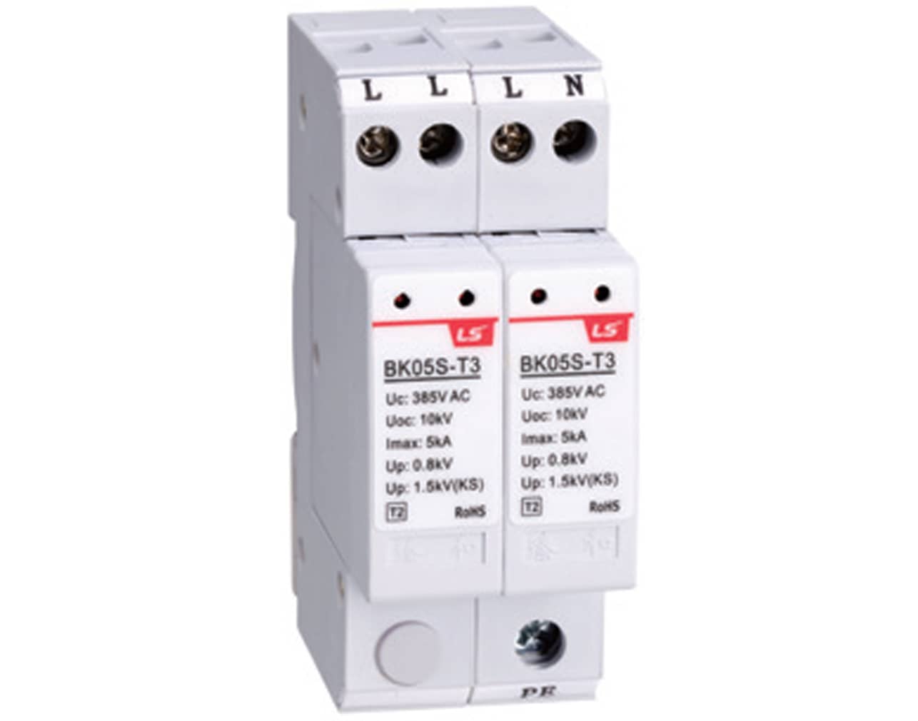 ΑΝΤΙΚΕΡΑΥΝΙΚΑ ΡΑΓΑΣ T3 2P 5kA 385VAC BK05S LG