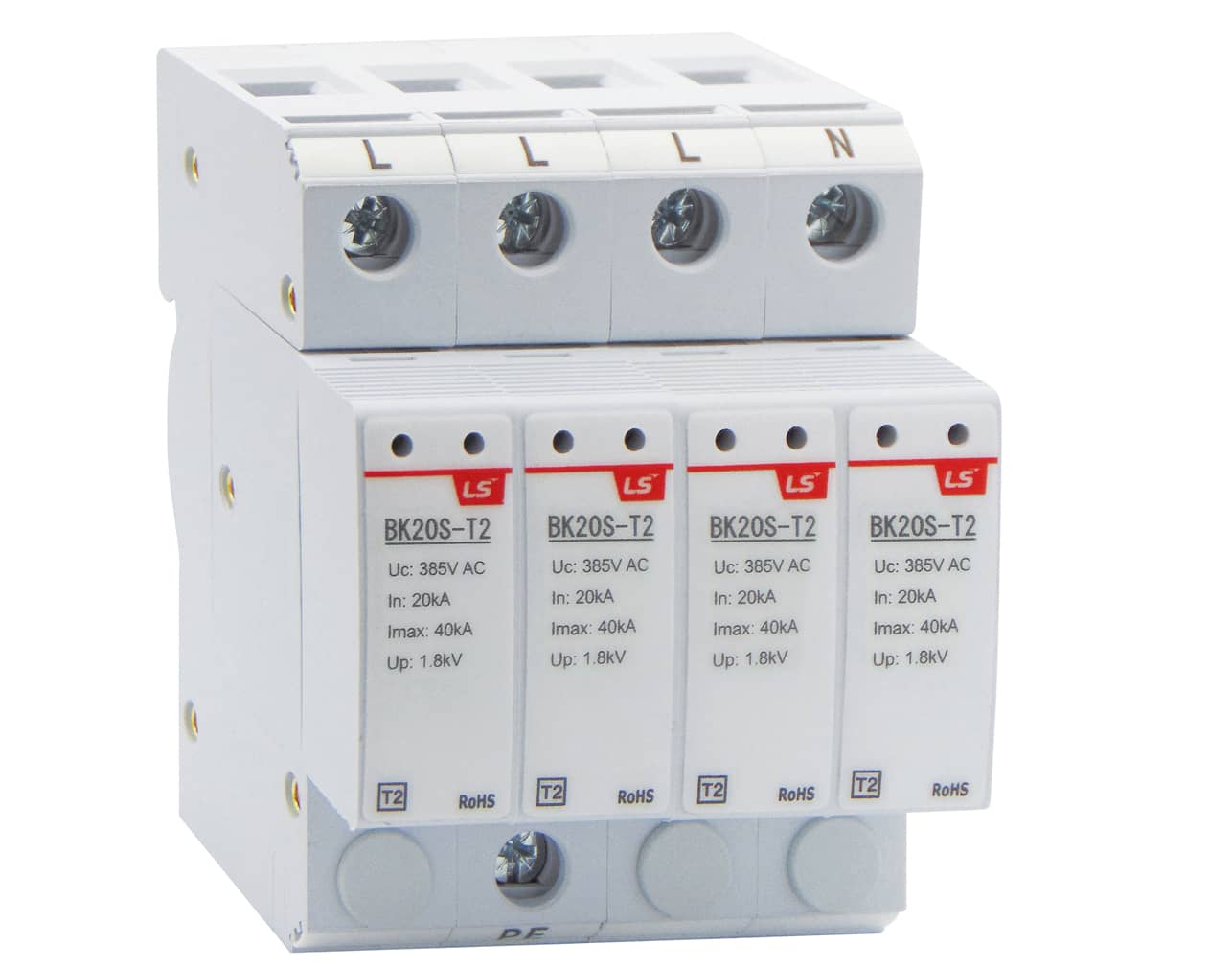 ΑΝΤΙΚΕΡΑΥΝΙΚΑ ΡΑΓΑΣ T2 4P 40kA 385VAC BK20S LG