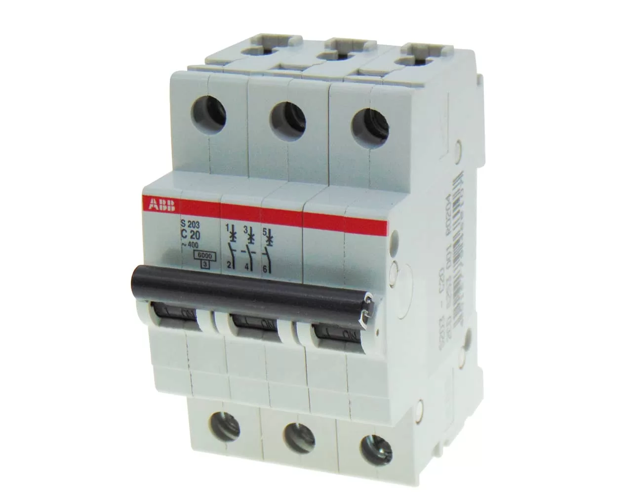 ΑΣΦΑΛΕΙΑ ΡΑΓΑΣ 3P C 20A 6kA 400VAC S03 ABB 3 ΑΣΦΑΛΕΙΑ ΡΑΓΑΣ 3P C 20A 6kA 400VAC S03 ABB