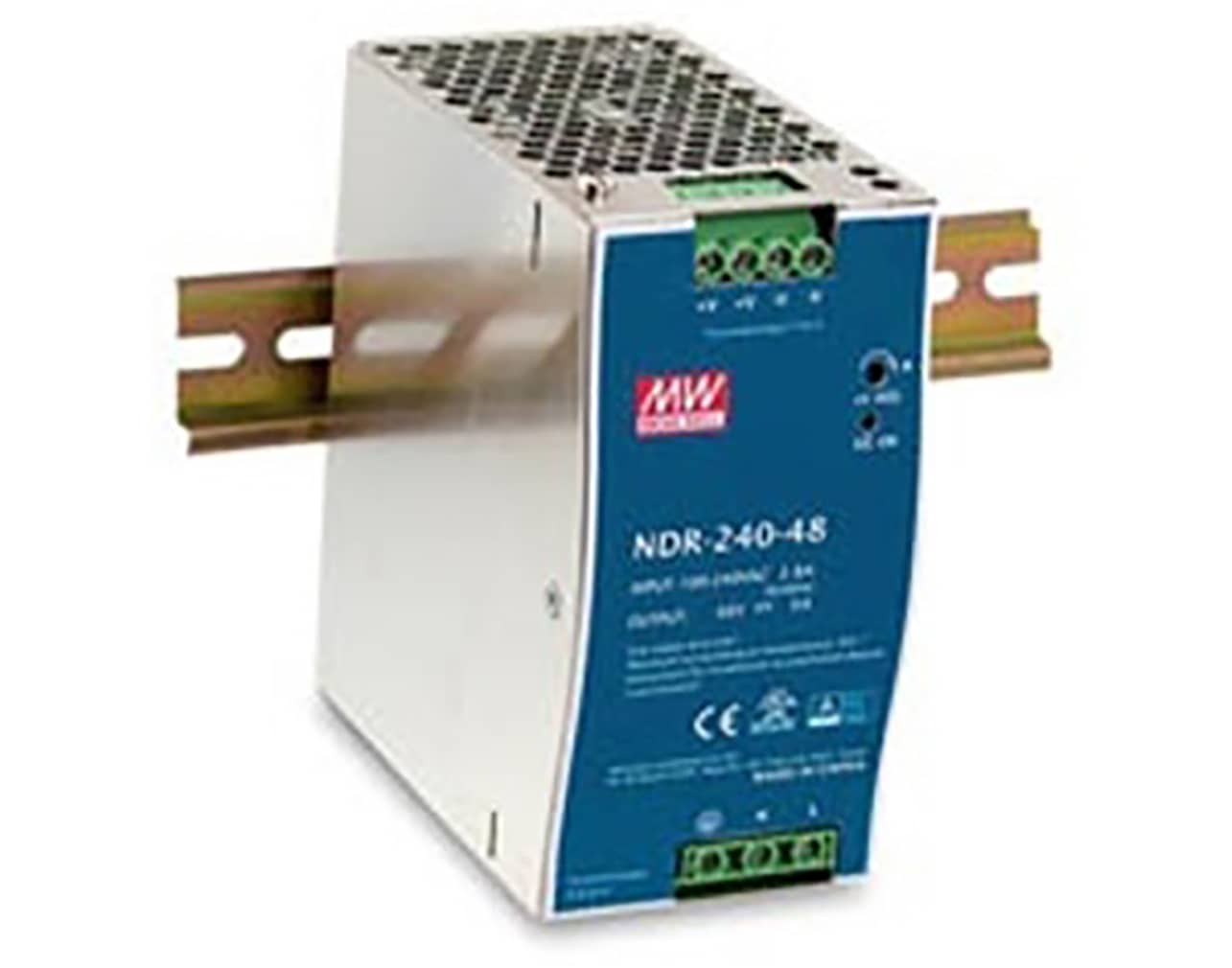 ΤΡΟΦΟΔΟΤΙΚΟ ΡΑΓΑΣ 240W/48VDC/5A PFC SLIM NDR-240-48 MEAN WELL