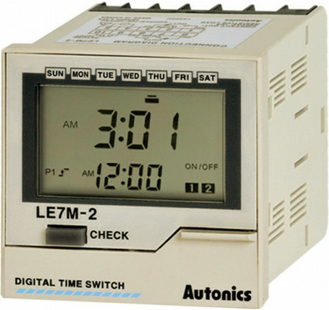 ΧΡΟΝΟΔΙΑΚΟΠΤΗΣ ΠΙΝΑΚΑ ΨΗΦΙΑΚΟΣ LCD ΕΒΔΟΜΑΔΙΑΙΟΣ/ ΕΤΗΣΙΟΣ 2C/O 72X72 100-240VAC LE7M-2 AUTONICS