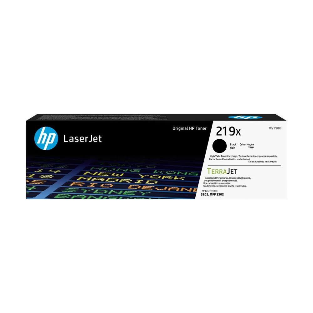 HP 219X Black LaserJet Toner Cartridge High Capacity (W2190X) 3 HP 219X Black LaserJet Toner Cartridge High Capacity (W2190X)