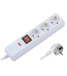 ΠΟΛΥΠΡΙΖΟ ΑΣΦΑΛΕΙΑΣ ΜΕ ΔΙΑΚΟΠΤΗ & ΠΡΟΣΤΑΣΙΑ ΥΠΕΡΤΑΣΗΣ 3 ΘΕΣΕΩΝ 3X1.5m 1.5m ΛΕΥΚΟ G03MKGD BNG