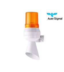 ΚΟΡΝΑ ΜΕ ΕΝΣΩΜΑΤΩΜΕΝΟ ΦΑΡΟ 24VDC 92dB ΠΟΡΤΟΚΑΛΙ KLL AUER