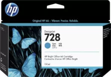 HP 728 Γνήσιο Μελάνι Εκτυπωτή InkJet Κυανό (F9J67A)