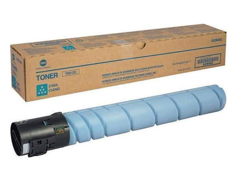 Konica Minolta TN-512C Γνήσιο Toner Laser Εκτυπωτή Κυανό 17500 Σελίδων (A33K45H)